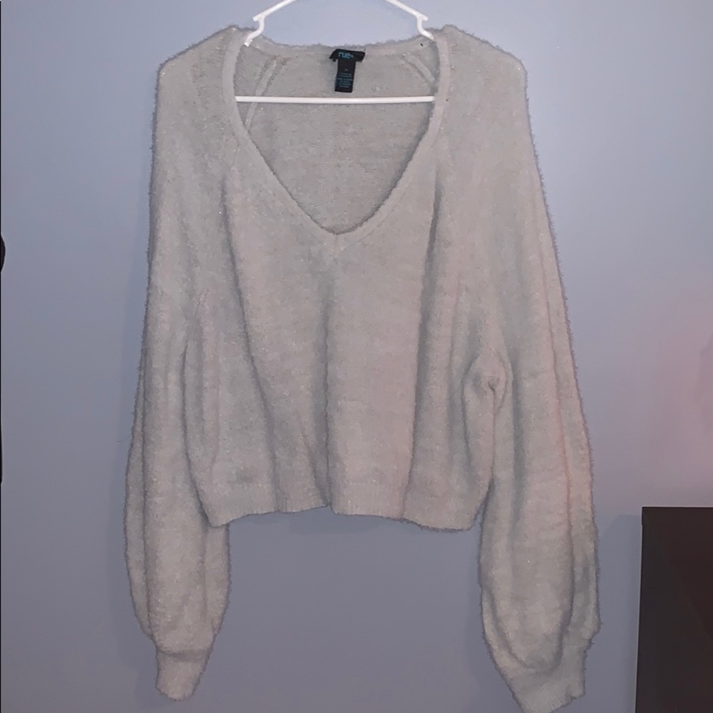 Rue 21 Fuzzy Grey Sweater